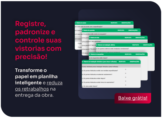 Planilha de Entrega de Empreendimento e Vistorias Finais