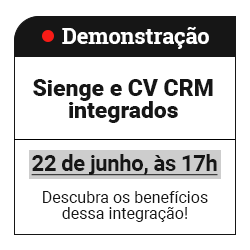 Webinar de Demonstração Sienge e CV CRM