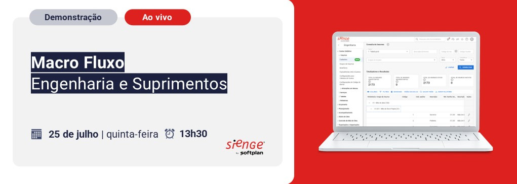 [SIENGE PLATAFORMA] Explorando os módulos de Engenharia e Suprimentos