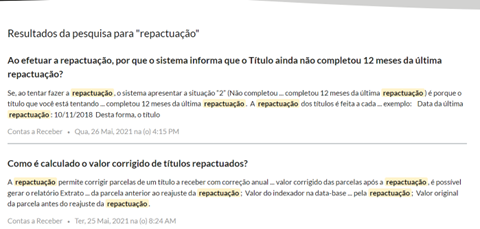 resultado da pesquisa mostra os artigos relacionados