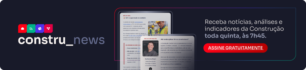 Construnews: receba notícias, análises e indicadores da Construção toda quinta, às 7h45. Assine gratuitamente.