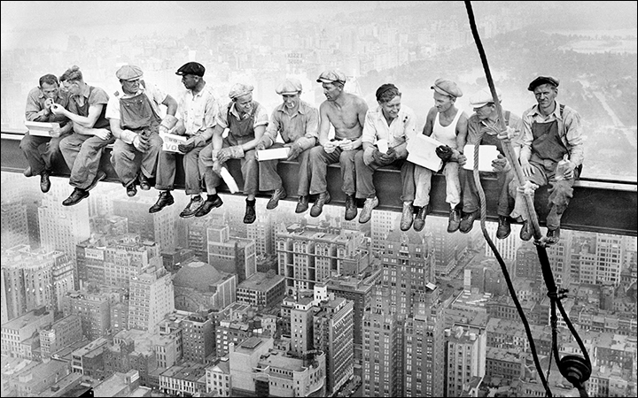 lunch atop a skyscrapper - charles c ebbets 1932